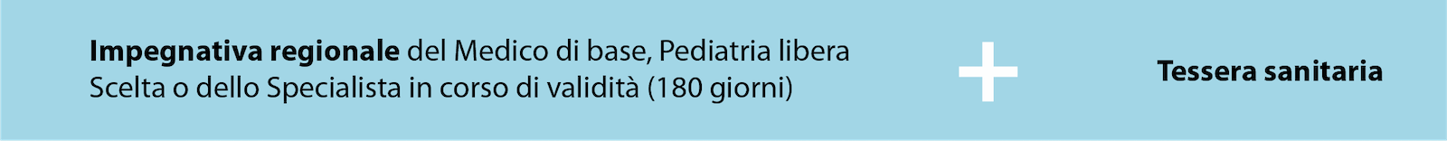 documenti necessari: Impegnativa del Medico + Tessera sanitaria
