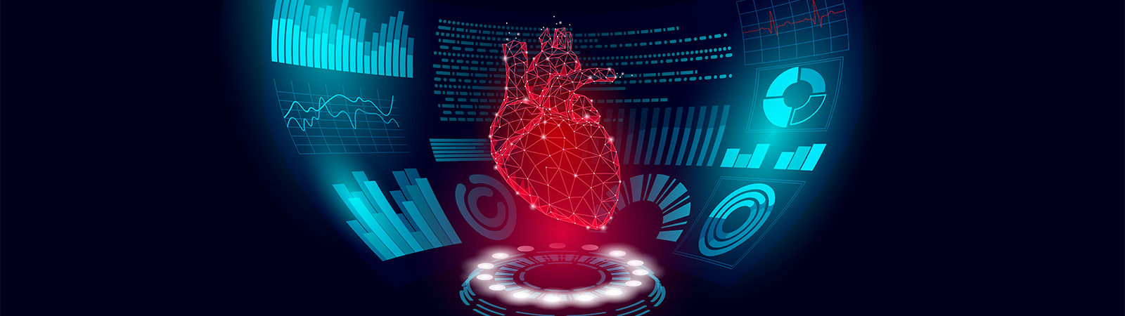 Immagine futuribile con cuore al centro