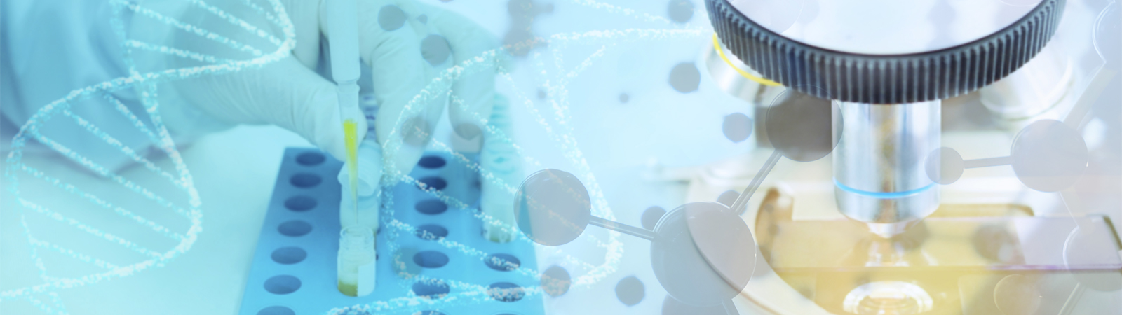 Microscopio, DNA, molecole e test tube